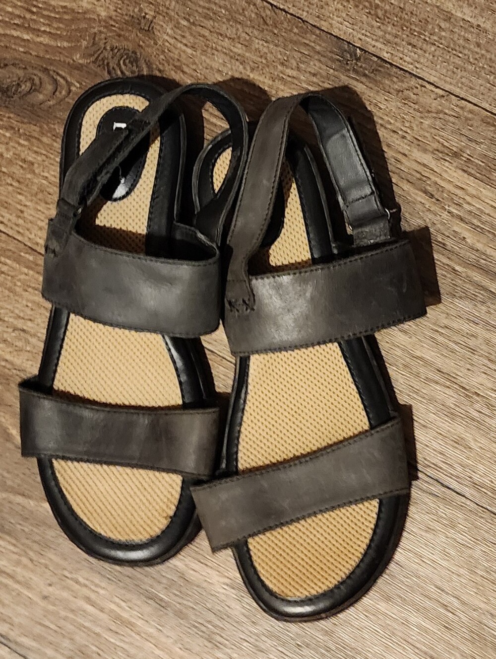 Born Concepts BOC Dark Brown Casual Adjustable Strap Leather Sandals 11 M
